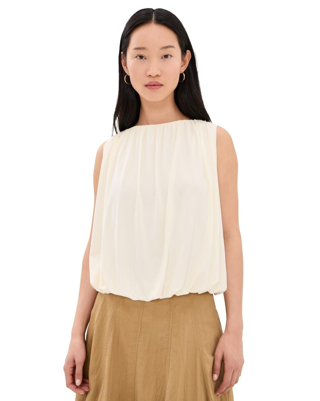 Vince White Bubble Top