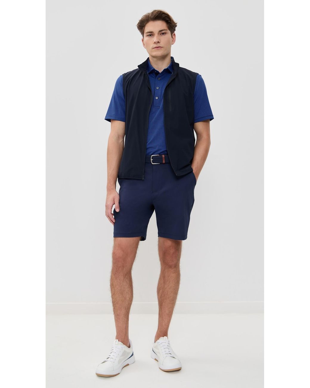 Redvanly Blue Varick Pull On Shorts 7.5 for men