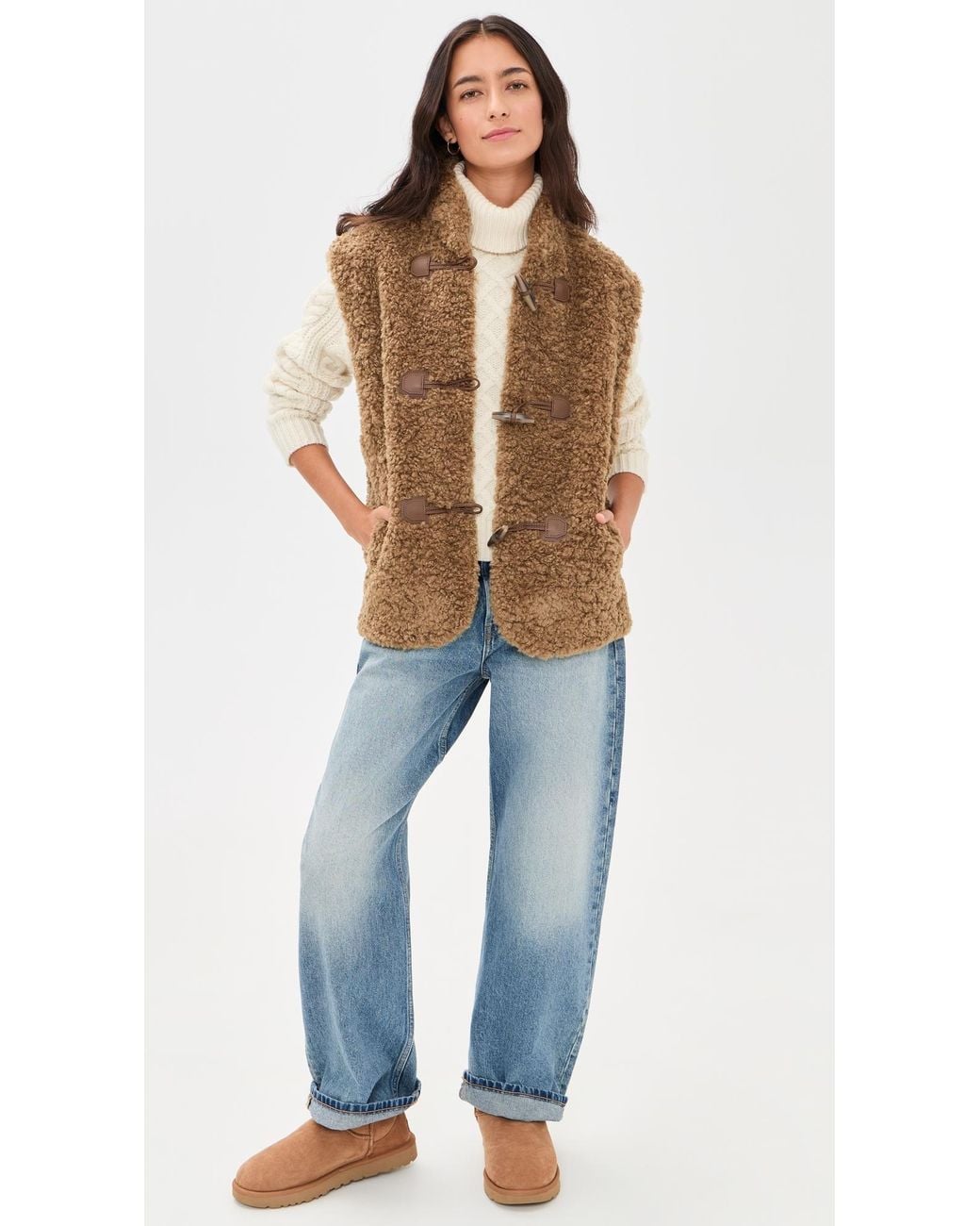 Ugg Brown Niah Toggle Vest