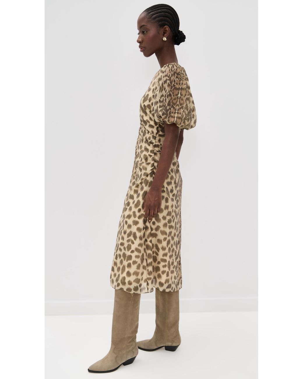 knee length dresses for ladies Claude Twist Bow Midi Dress S main image 1