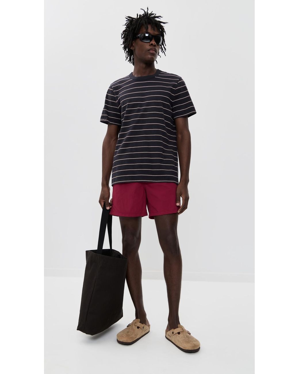 Bather Red Solid Swim Trunks 5 for men