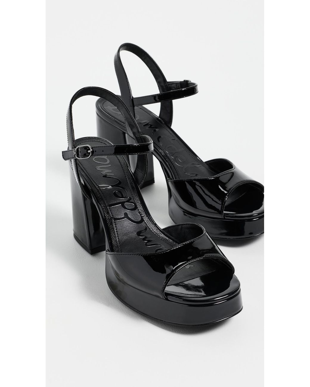 Sam Edelman Black Fleur Platform Sandals