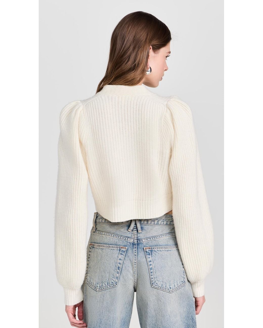 LoveShackFancy Blue Avignon Crop Cardigan