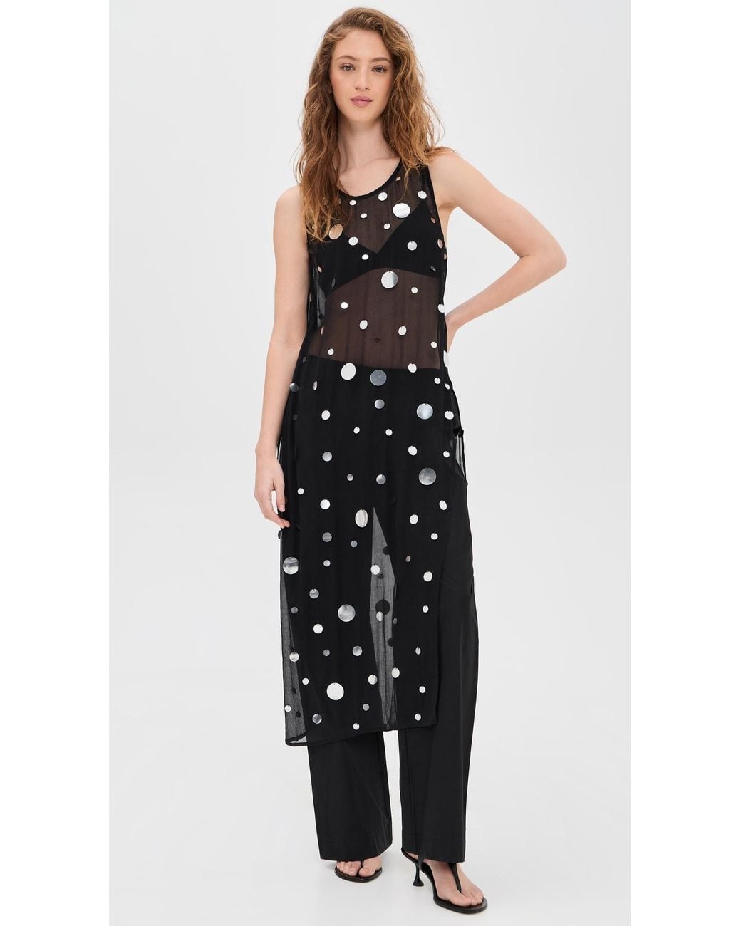 Chan Luu Black Chloe Sequin Tunic