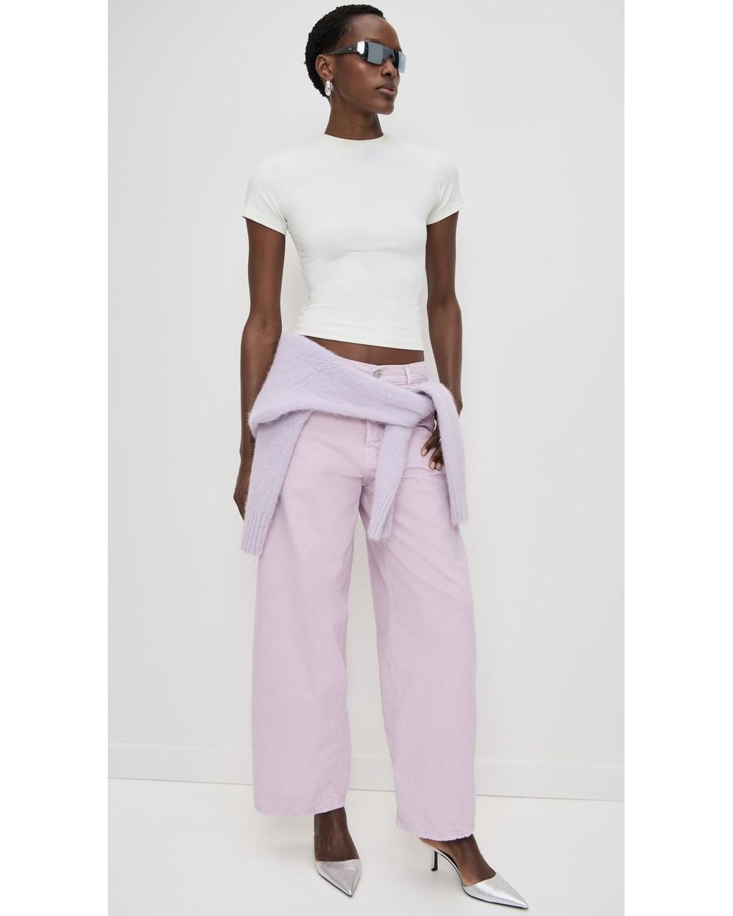 Haikure Bethany Twill 45 Jeans in Pink | Lyst