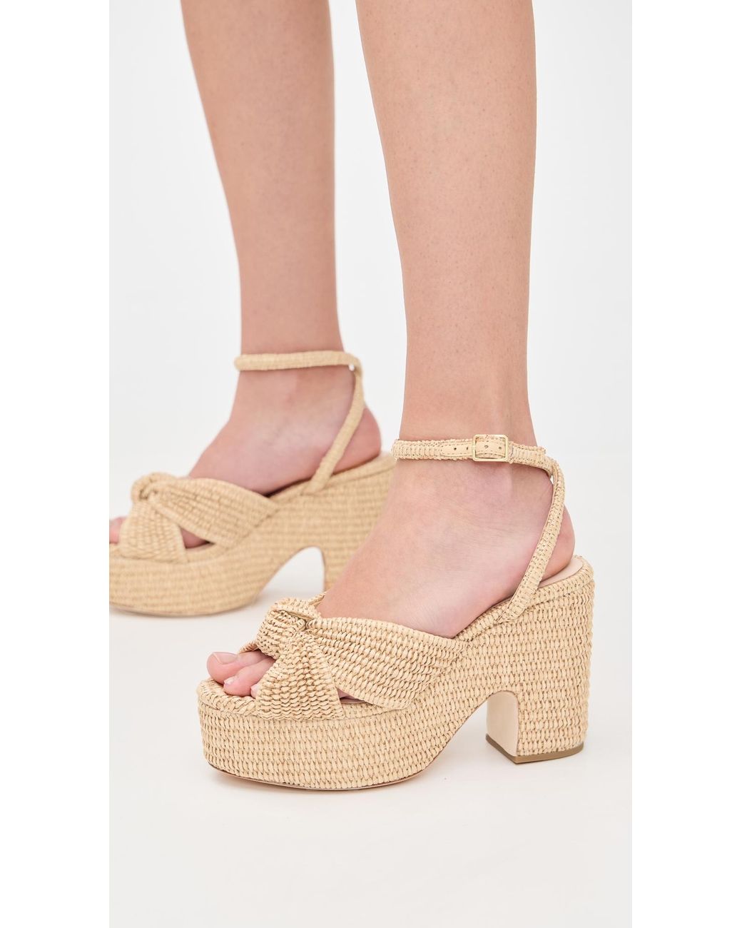 Loeffler Randall Natural Chunky Platform Sandals