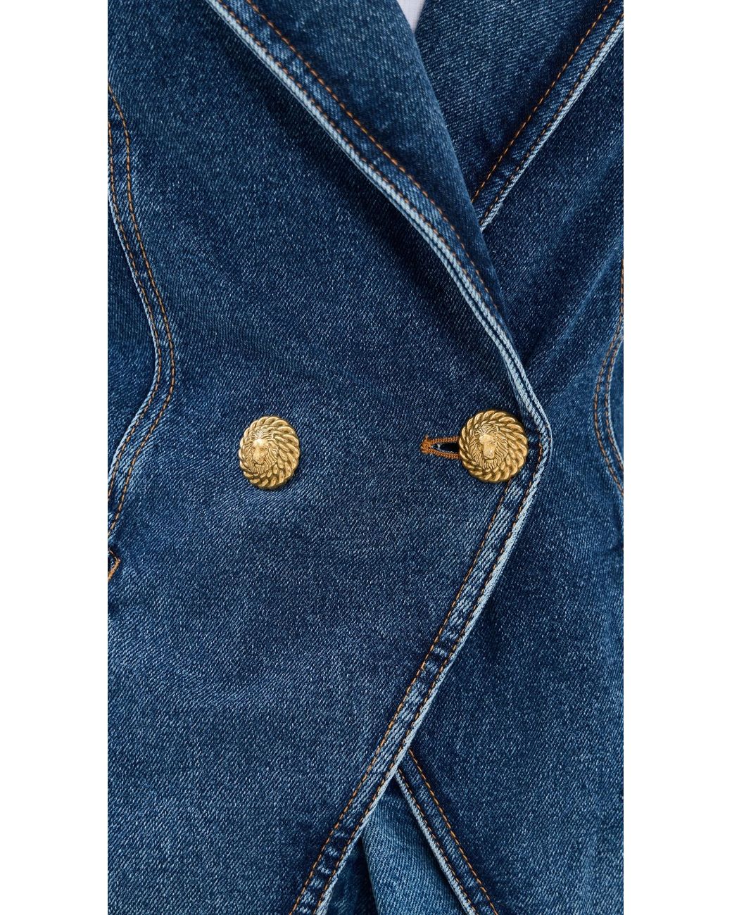 Balmain Blue Dark Denim Jacket