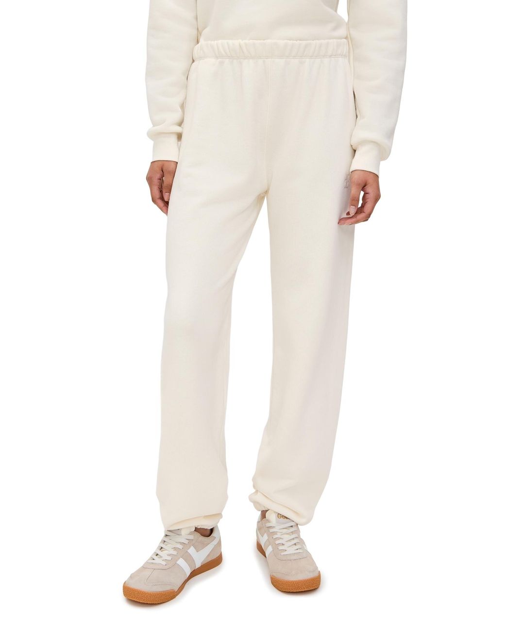 ÉTERNE White Classic Sweatpants