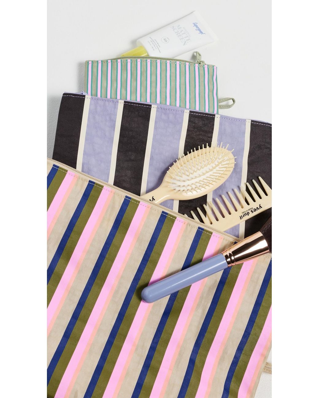 Baggu White Go Pouch Set
