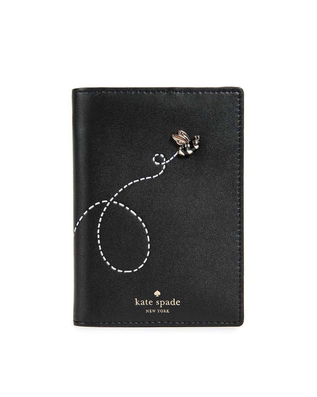Kate Spade Picnic Perfect Bee Passport Holder in Black | Lyst