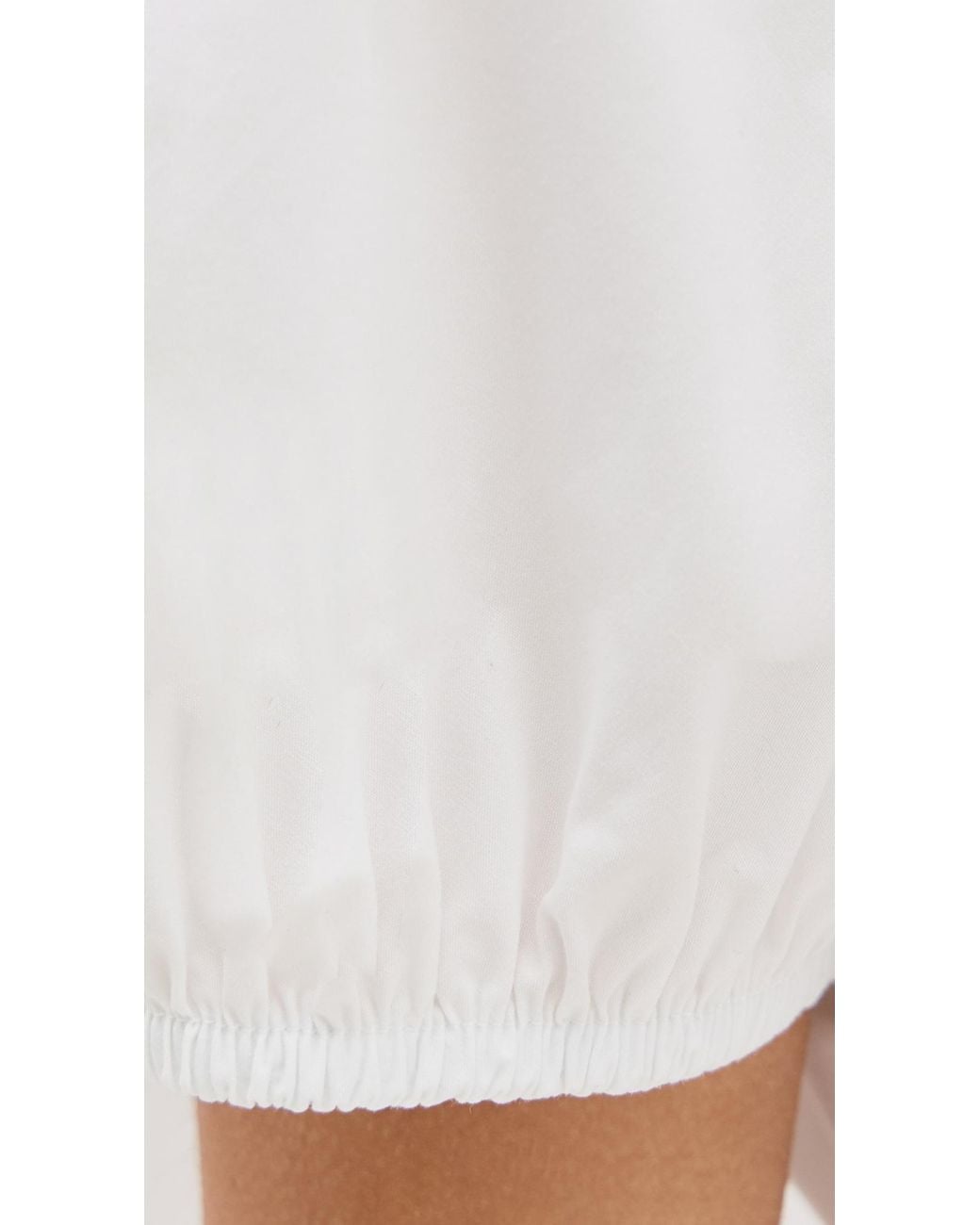 Le Bos White Lillian Cropped Blouse