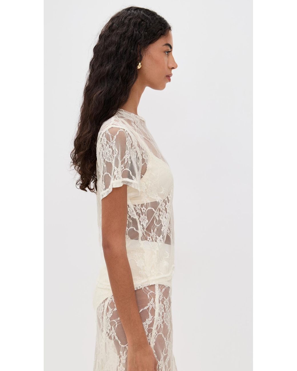 Le Bos Natural Lace Tee