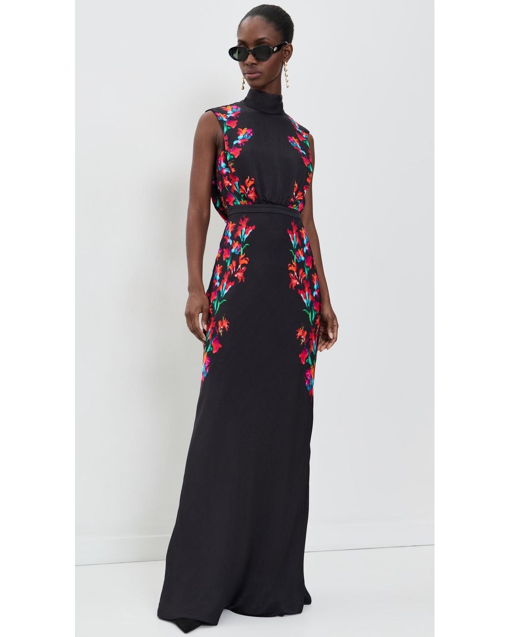 Saloni Blue Fleur Dress