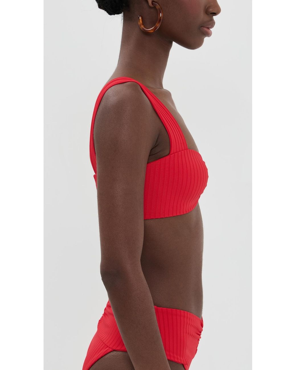 LSPACE Red Marlee Bikini Top