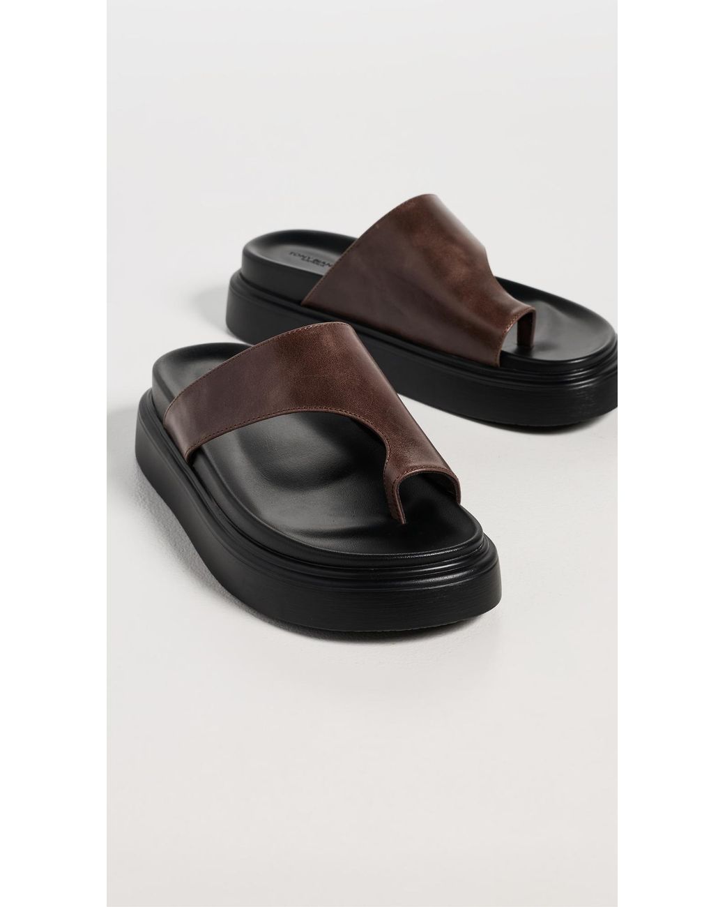 Tony Bianco Black Jazzy Toe Loop Sandals