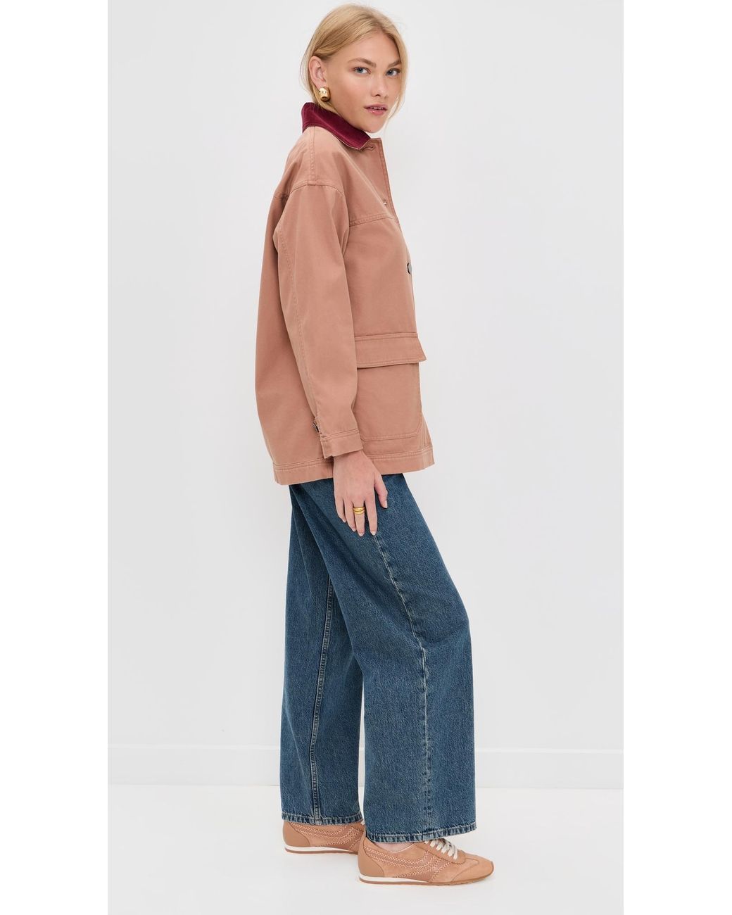 Le Bos Multicolor Dree Mid- Length Oversized Barn Jacket