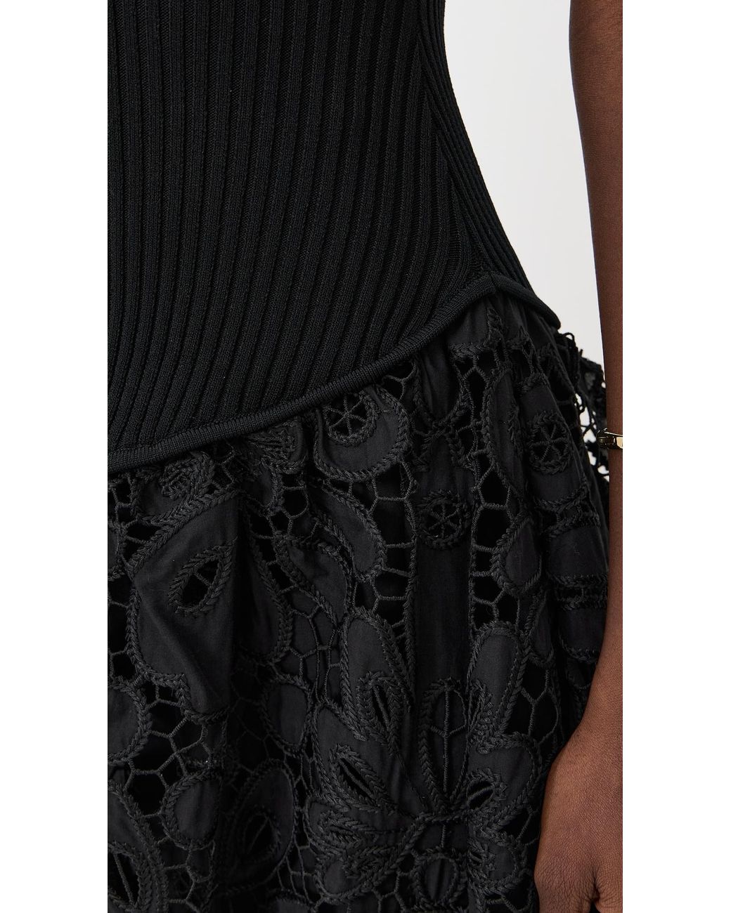 Aje. Atlas Knit Midi Dress in Black | Lyst