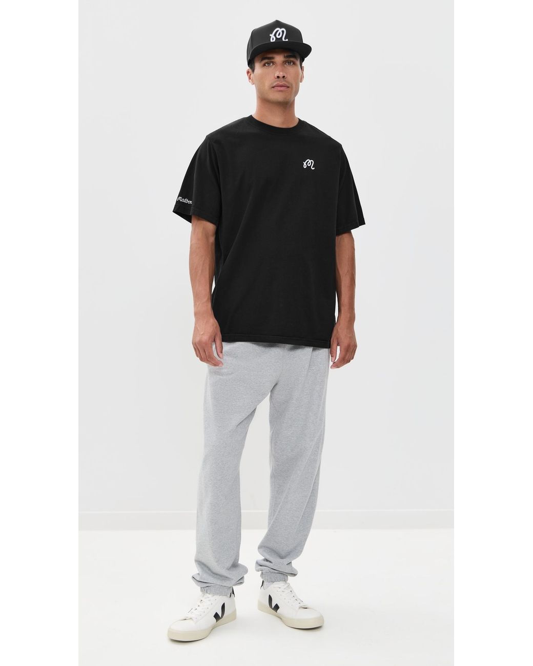 Malbon Black Bermuda Tee for men