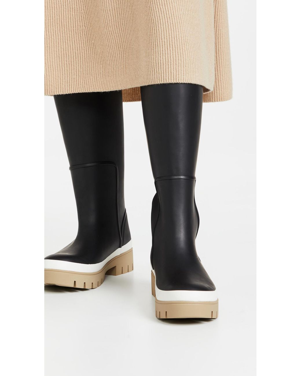 Tory Burch Foul Weather Tall Boots in Black | Lyst