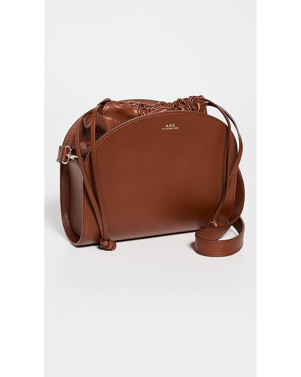 Demi-Lune Hobo Bag - A.P.C. - Hazelnut - Leather