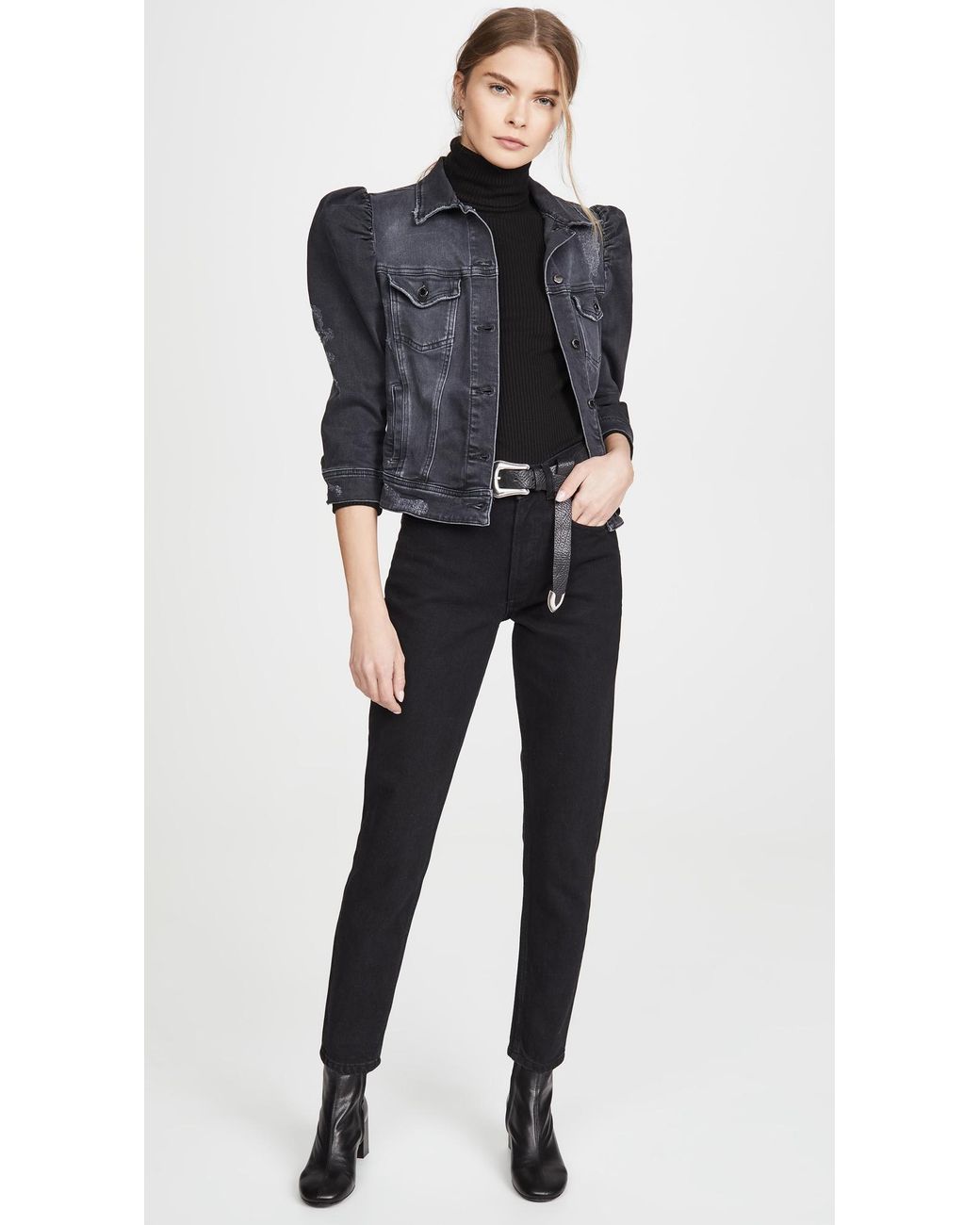 retroféte Black Ada Denim Jacket