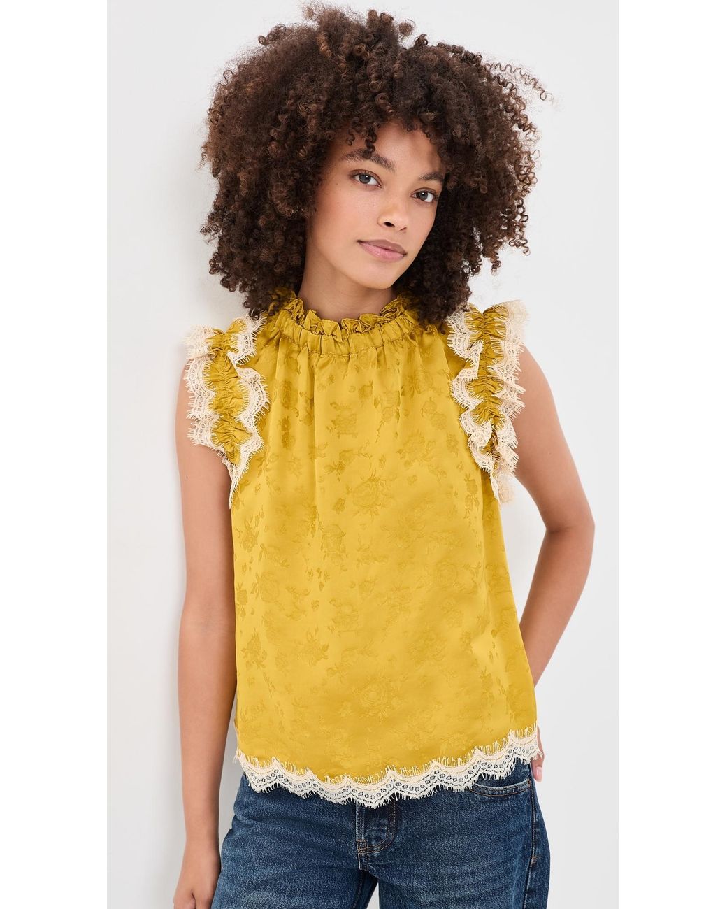 Sea Orange Flutter Sleeve Top