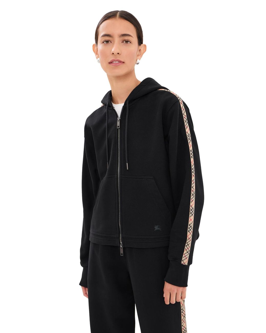 Burberry Black Harper Zip Up Jacket
