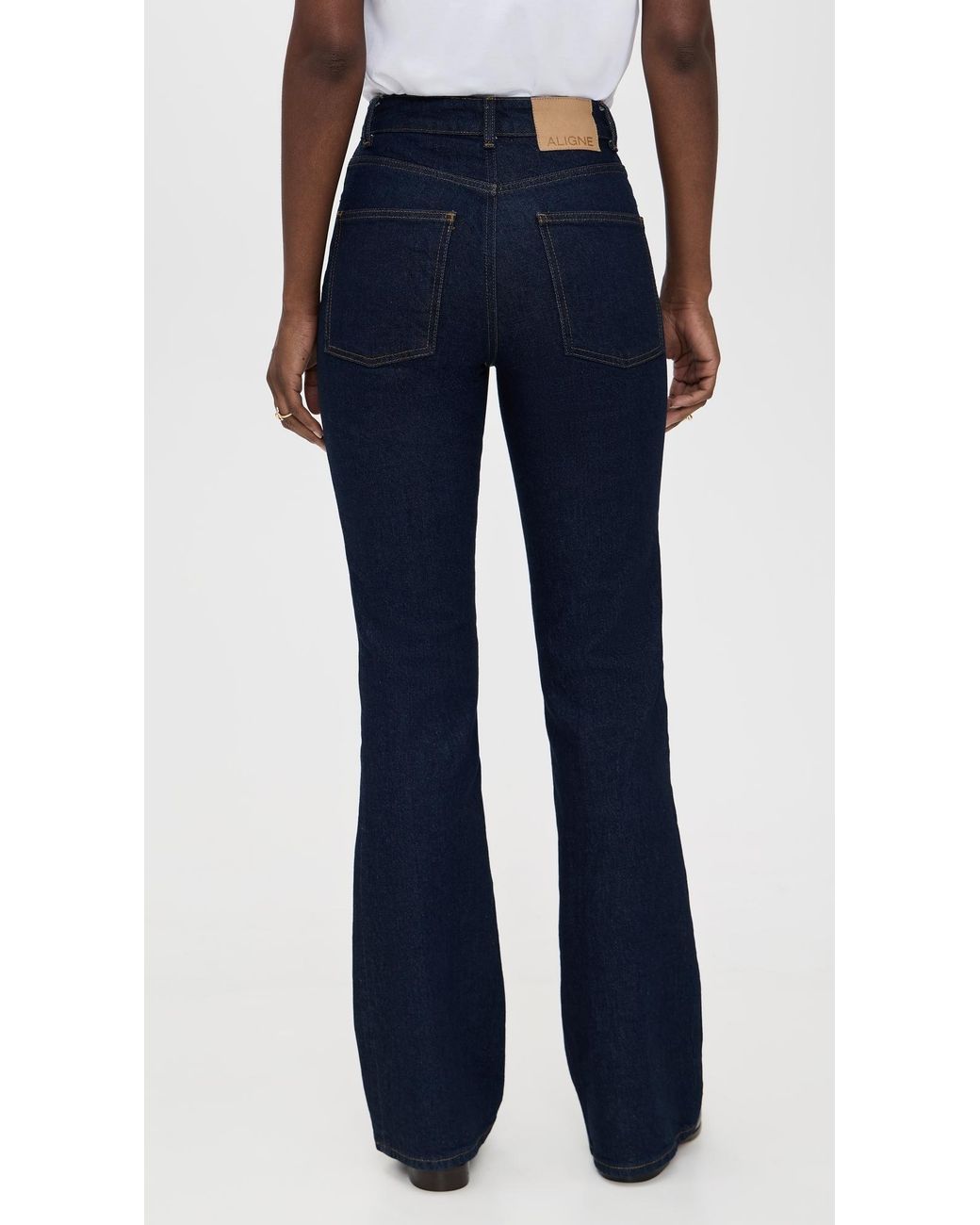 ALIGNE Blue Straight Flare Jeans