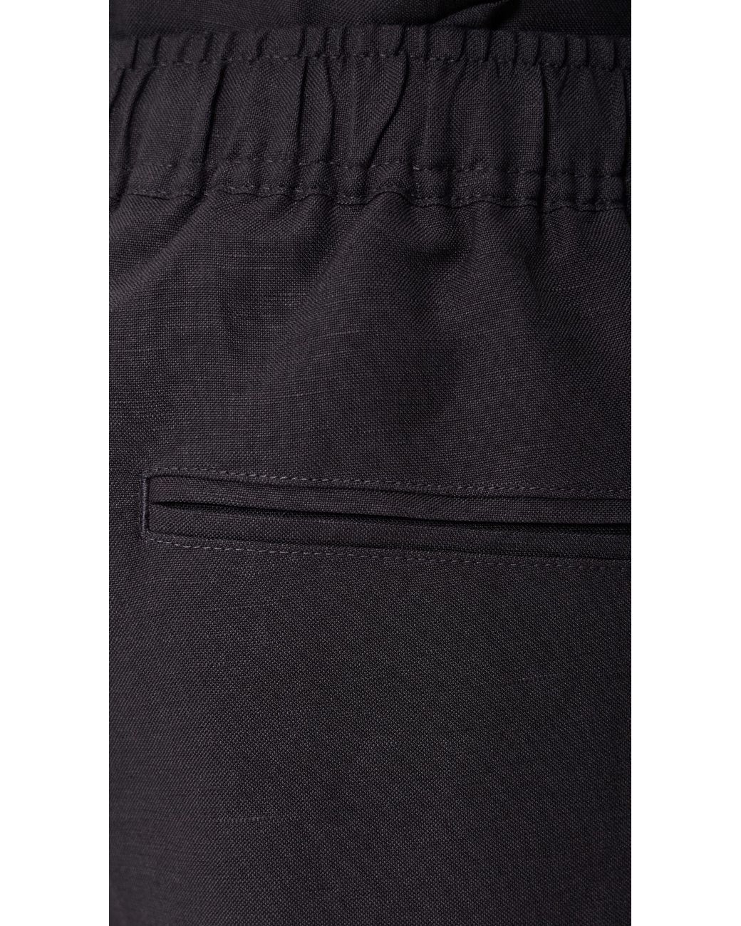 AUTO-REPLY Black Linen Pants for men