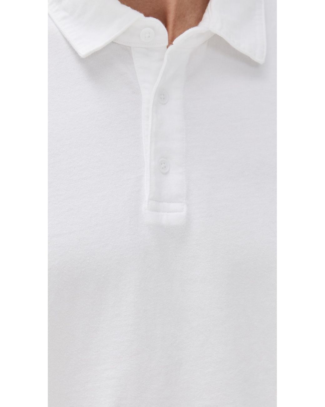 Vince White Garment Dye Polo for men