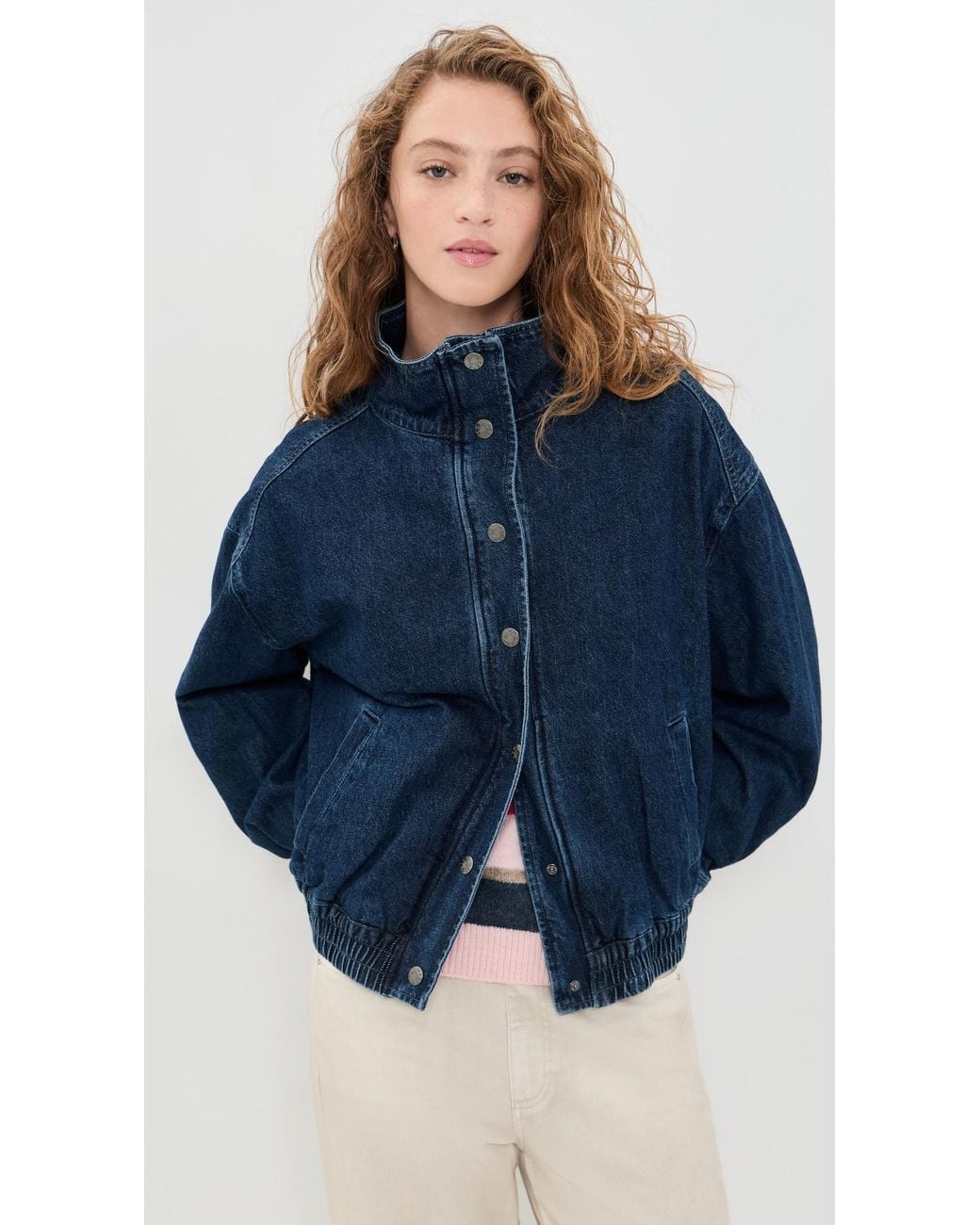 DAZE Blue Phantom Funnel Neck Jacket