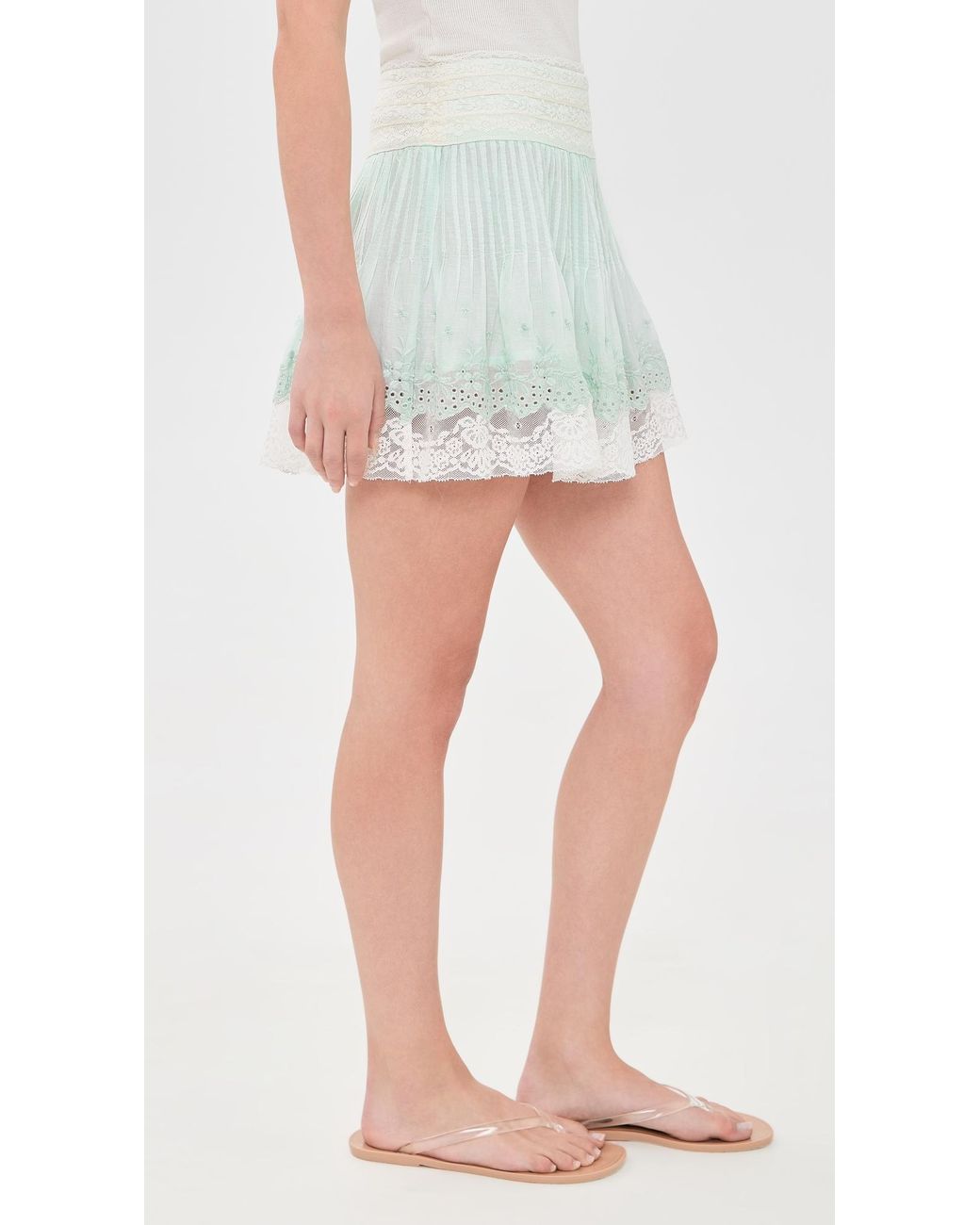 LoveShackFancy Blue Levant Skirt
