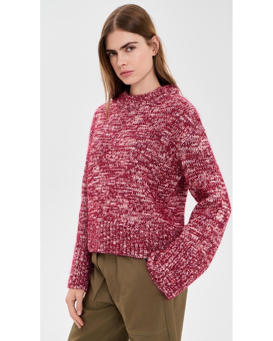 Rag & Bone Red Marlee Crew Sweater