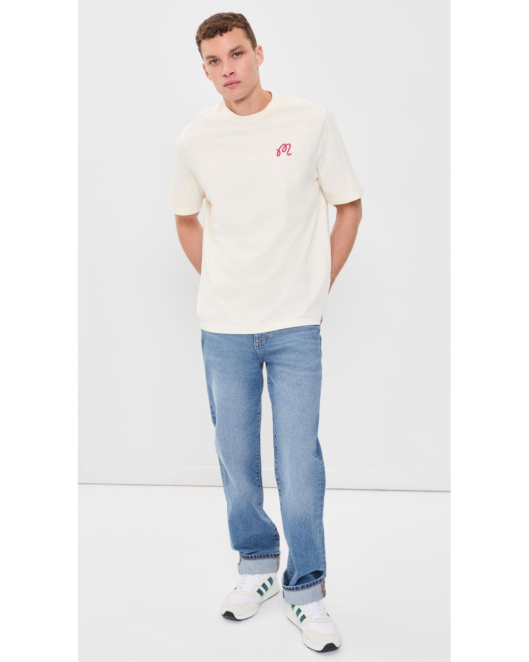Malbon White Bermuda Benchmark Tee for men
