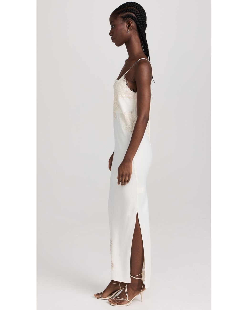 ワンピースその他 Rohe Cream-colored slip dress with lace Lace slipdress | cream– Róhe