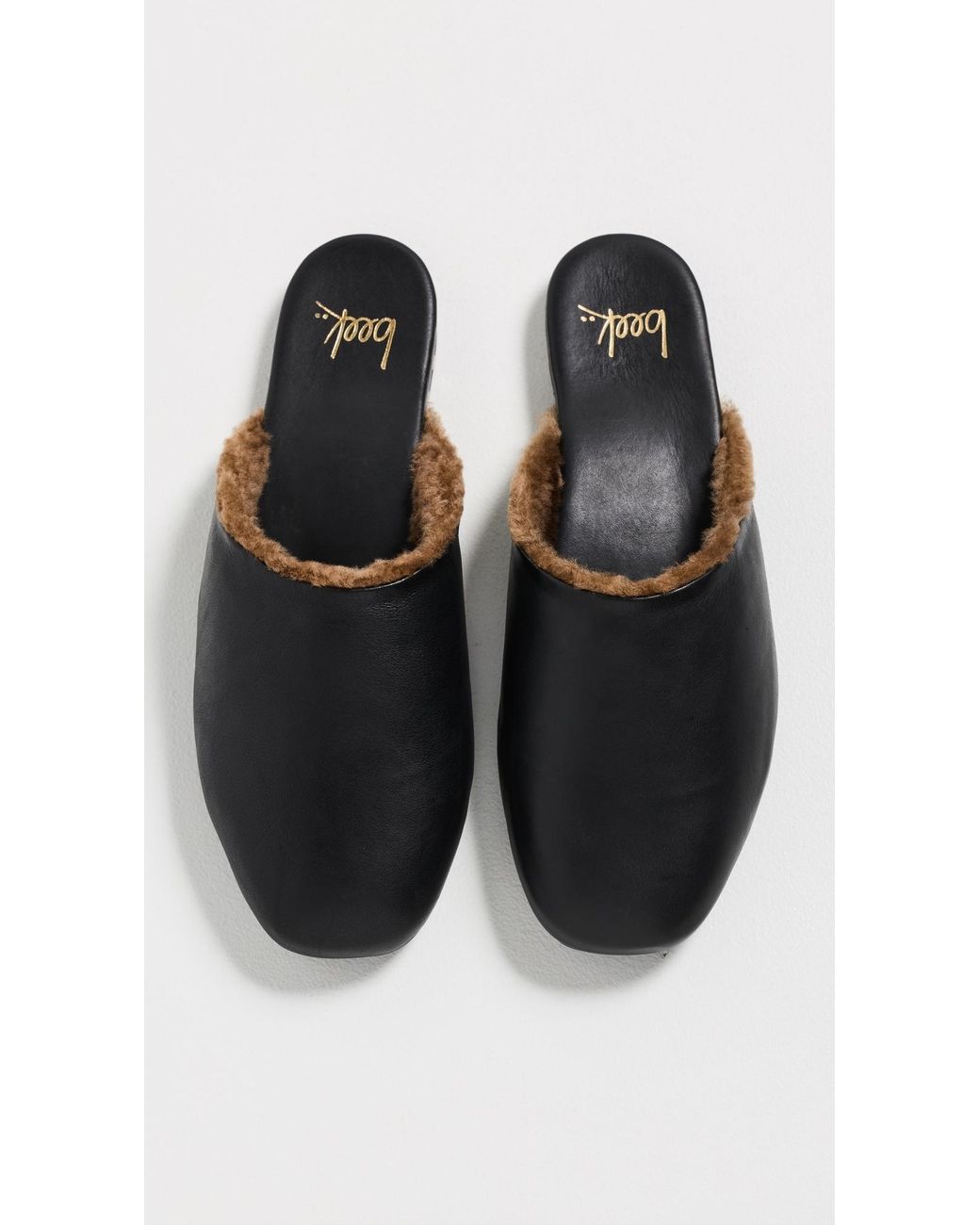 Beek Blackbird Shearling Mules