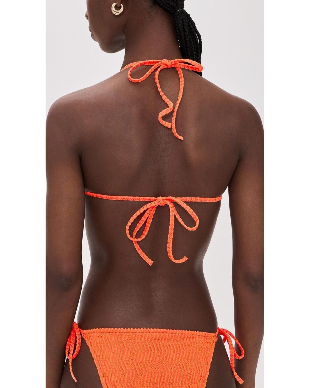 Solid & Striped Orange The Iris Bikini Top