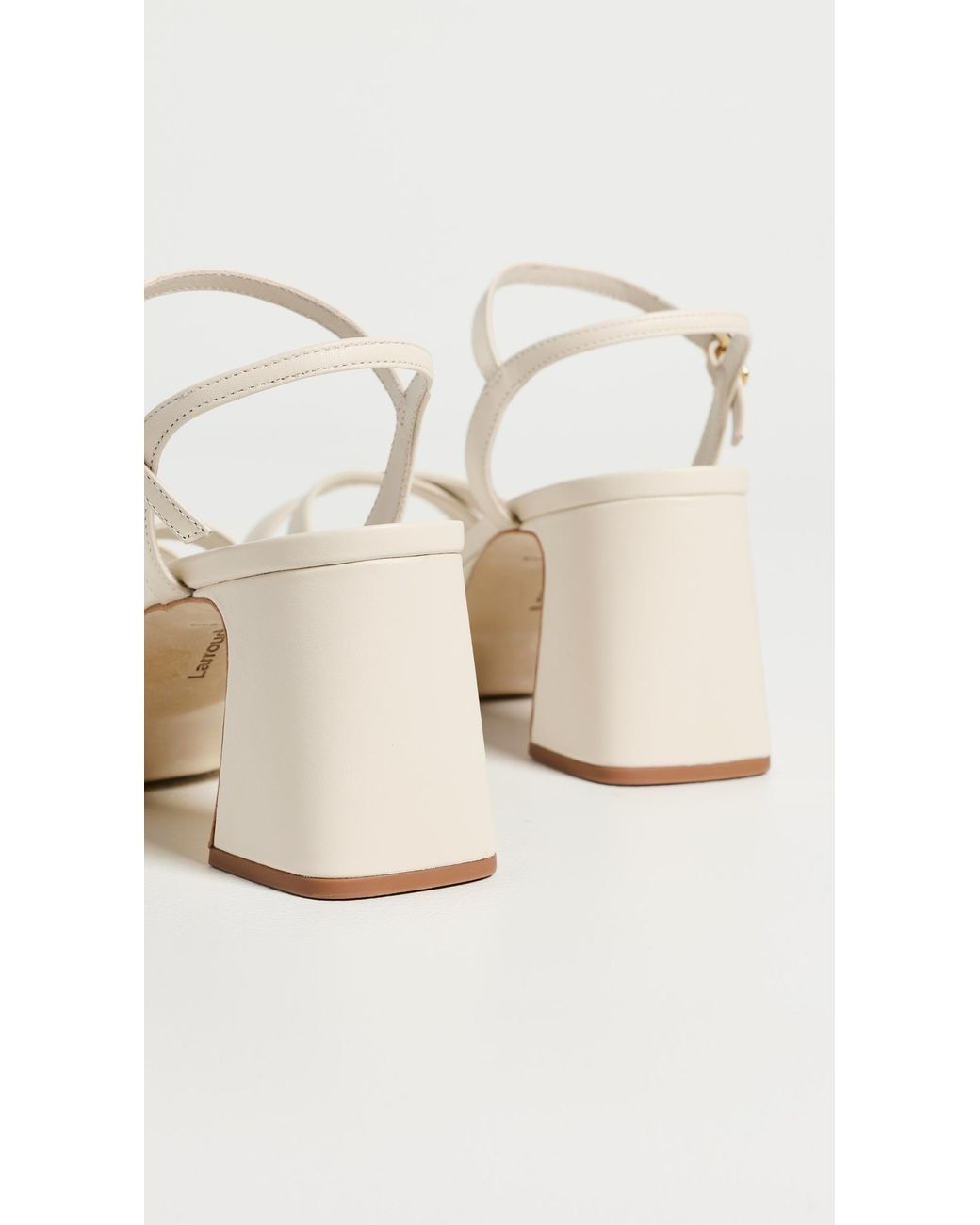 Larroude White Bianca Low Sandals