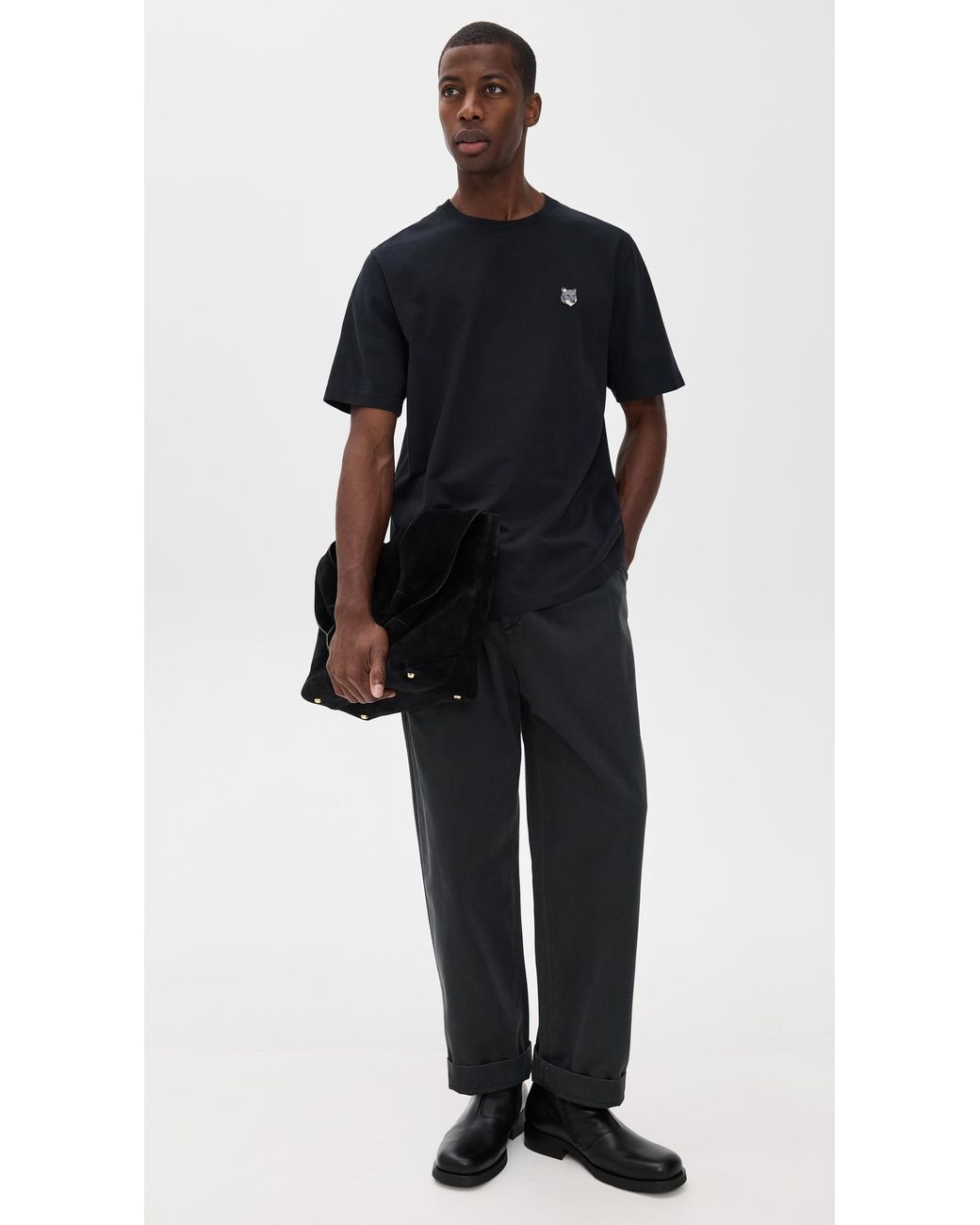 Maison Kitsuné Black Fox Head Patch Comfort Tee for men