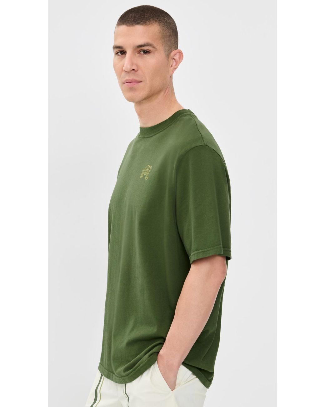 Malbon Green Bermuda Trinity Tee for men
