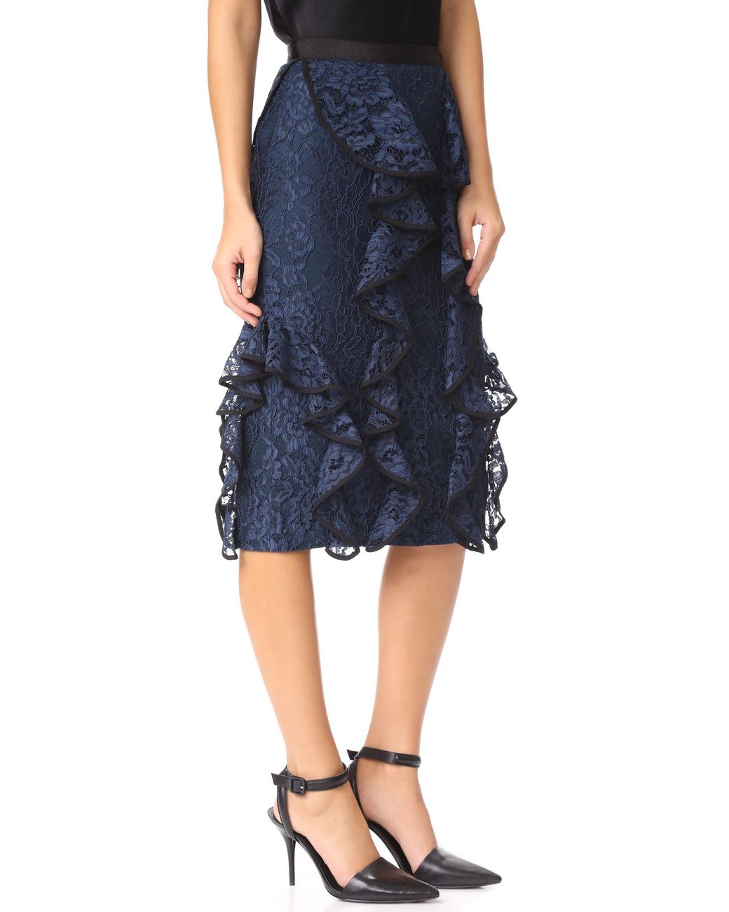Alexis Jensine Lace Skirt in Blue | Lyst