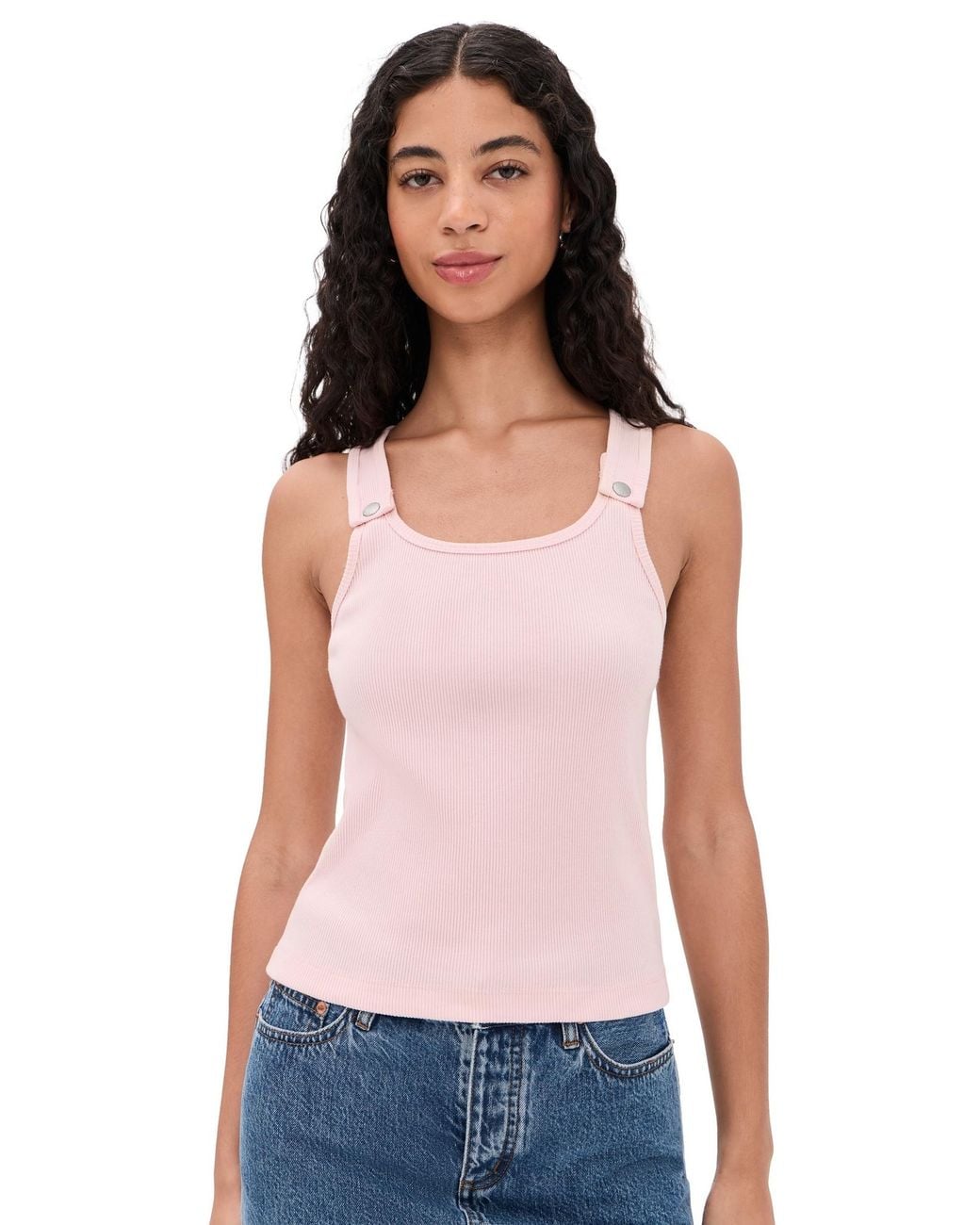 Still Here Pink Snap Tank