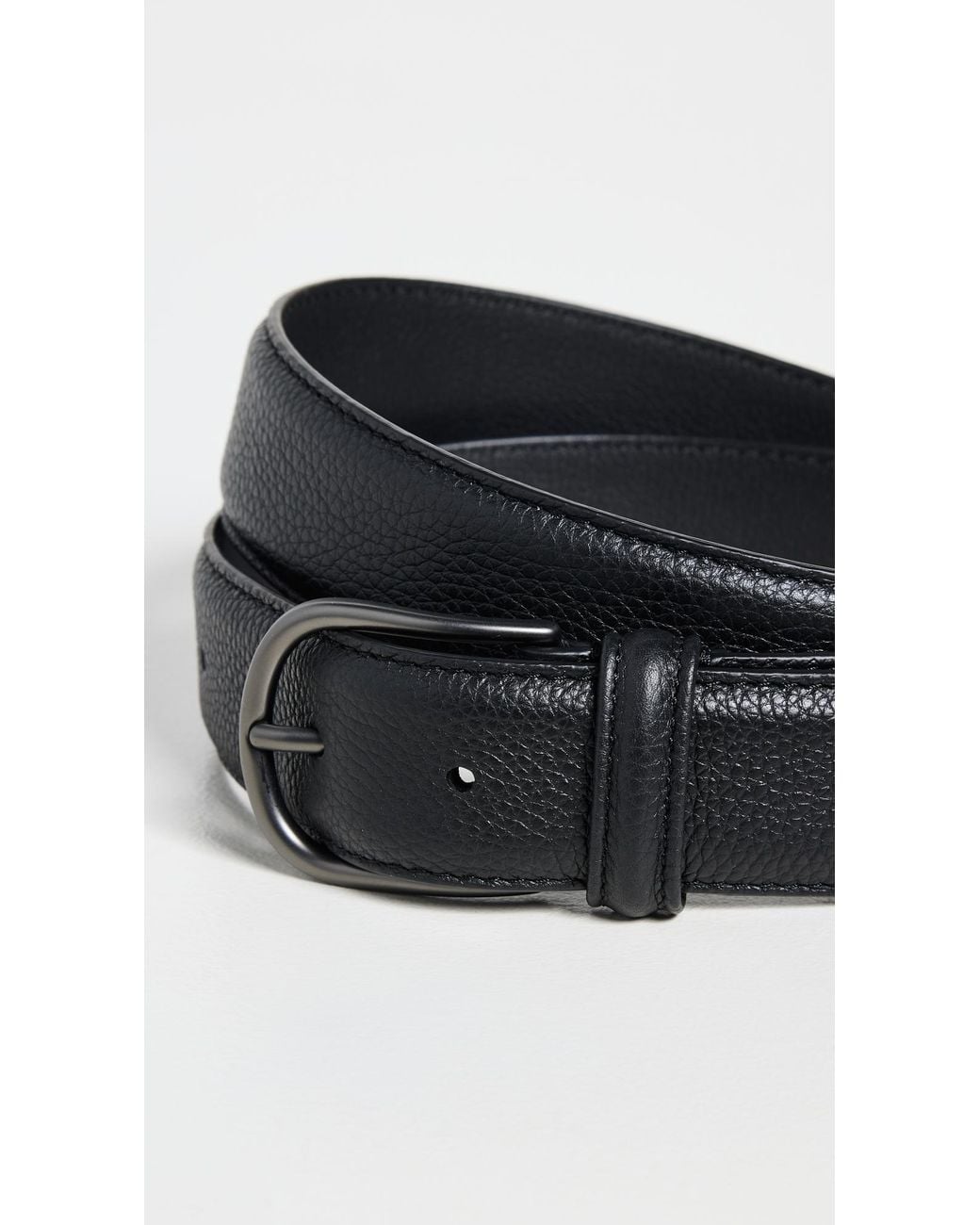 Andersons Black Textured Leather Belt for men
