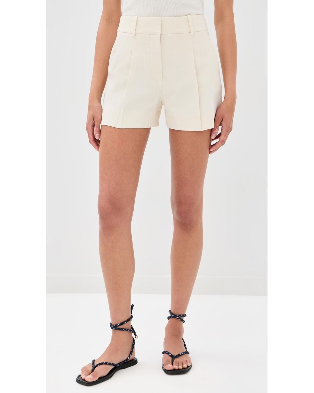 Veronica Beard White Craig Shorts