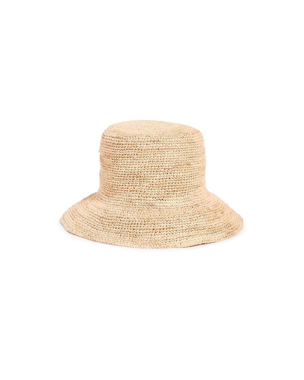 Hat Attack White Chic Crochet Straw Bucket Hat