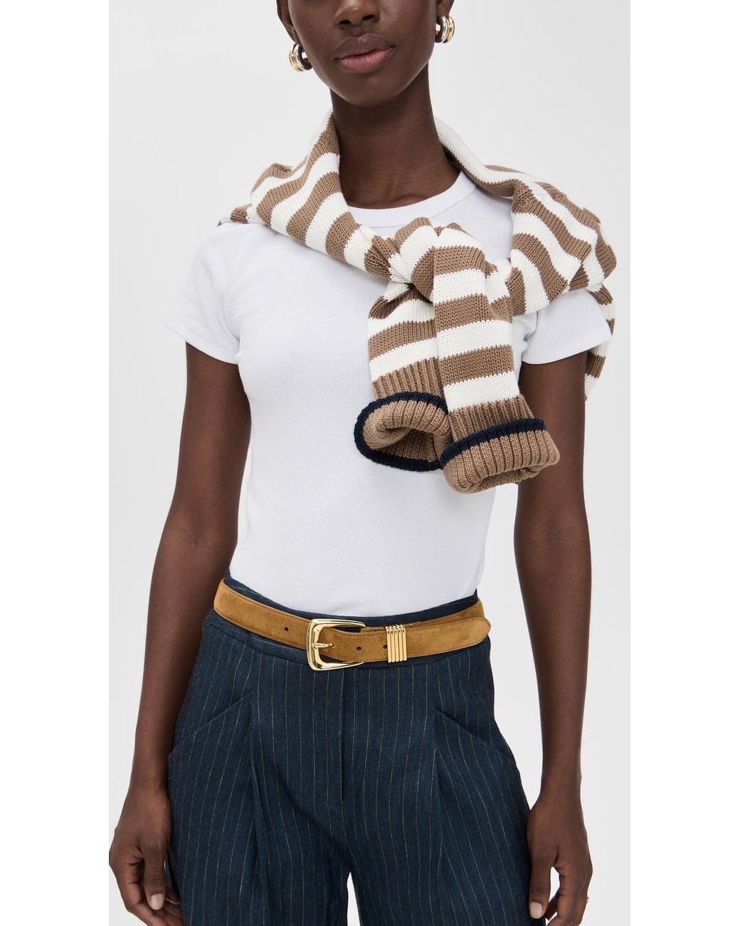 Veronica Beard Multicolor Suede Harness Belt