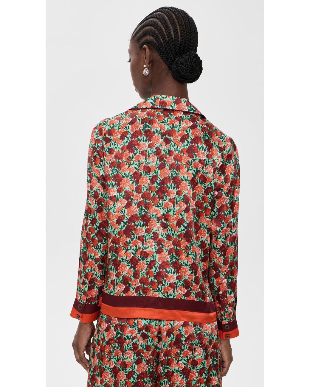 Hunter Bell Red Roxy Silk Top