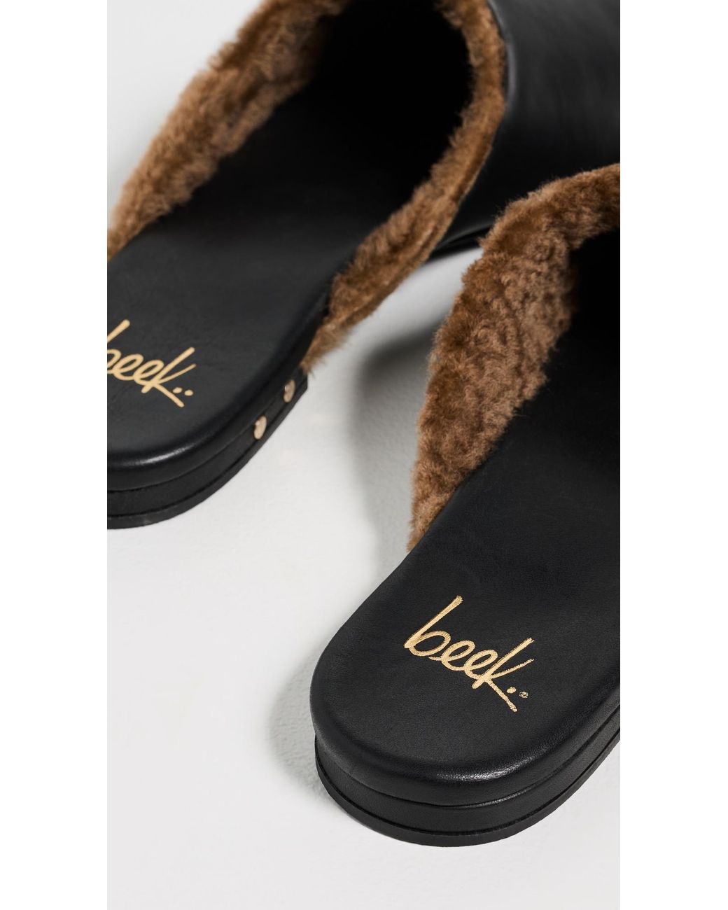 Beek Blackbird Shearling Mules