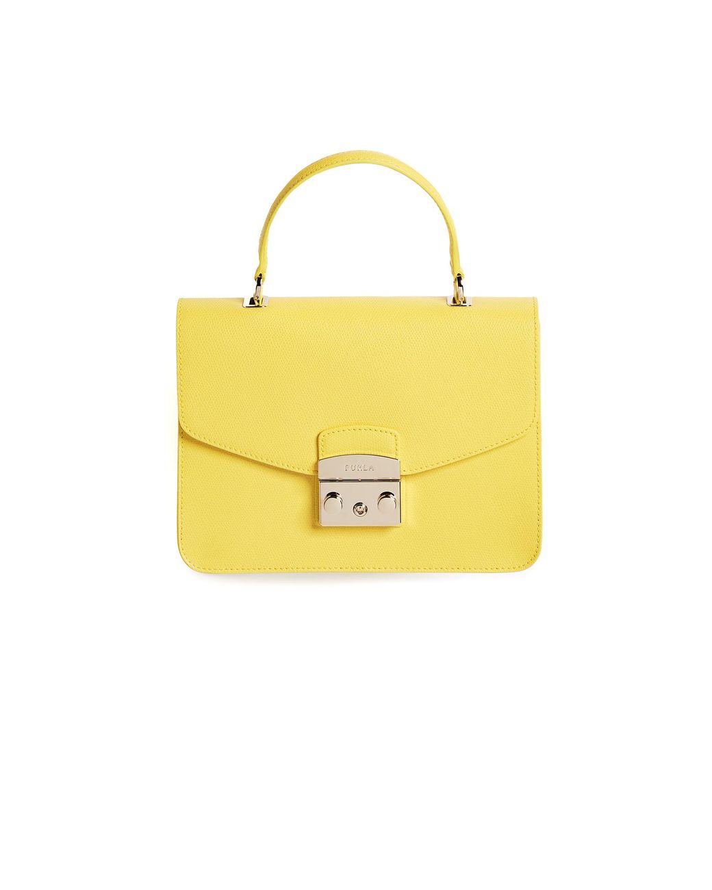 Furla Metropolis Small Top Handle Bag in Yellow | Lyst