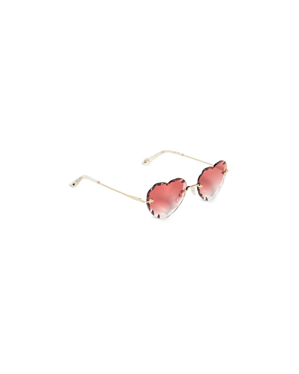 Chloé Rosie Scalloped Heart Sunglasses in Pink | Lyst